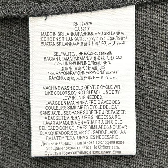 BCBGeneration Black Linen Blend Pompom Trim Sleeveless Top NWT - Picture 10 of 10